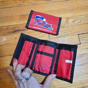 Vintage  Philadelphia Phillies  2000s RETRO THROWBACK Oldschool Tri-Fold Wallet